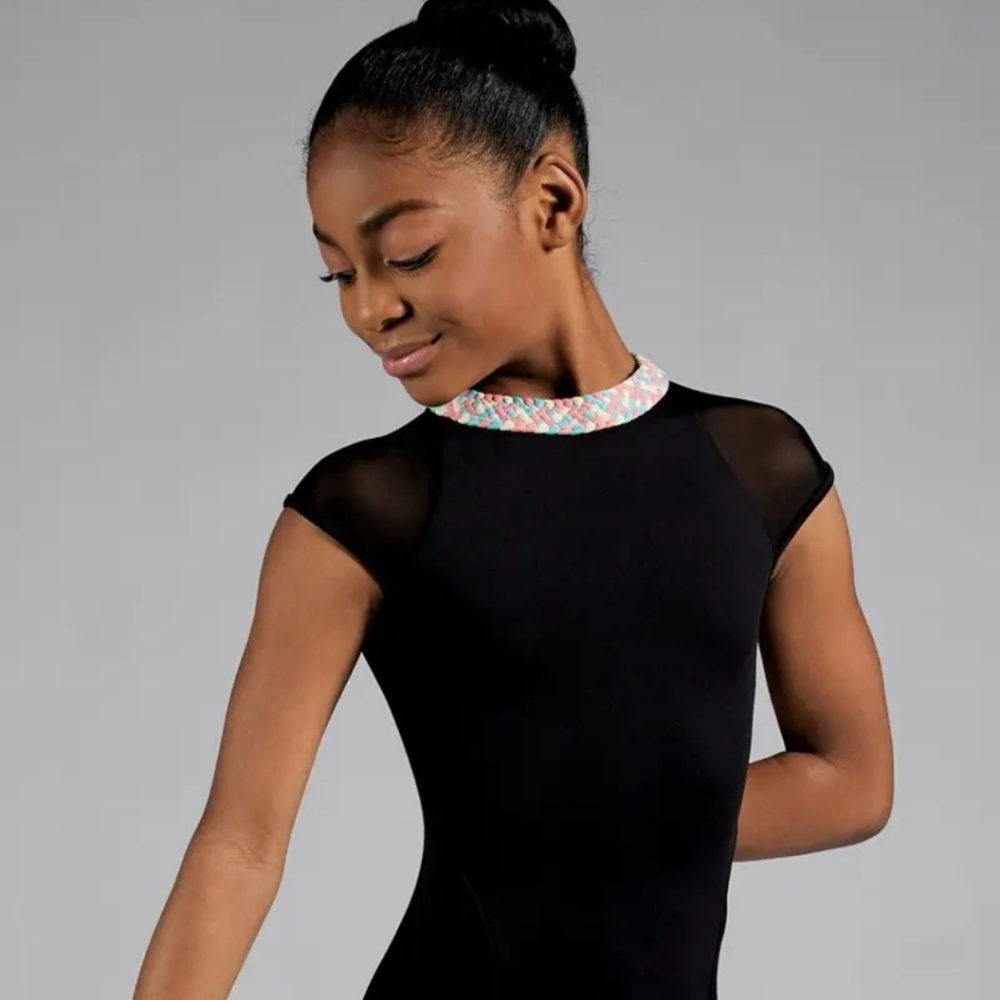 Bloch Weave Neck Cap Sleeve Leo | IC